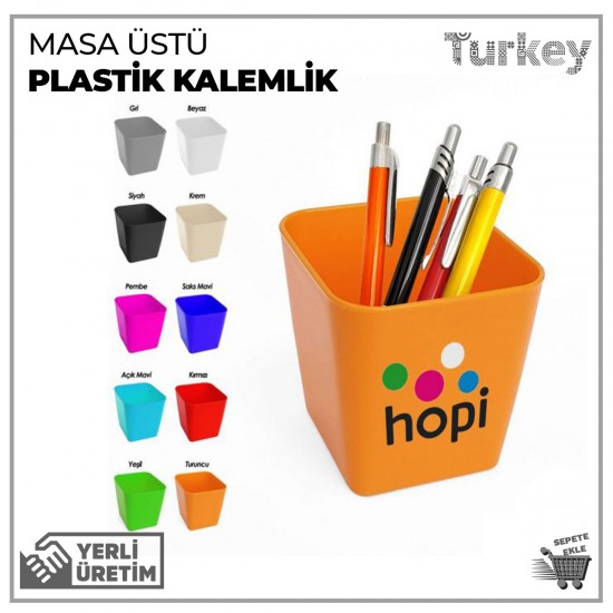 Köşeli Plastik Kalemlik